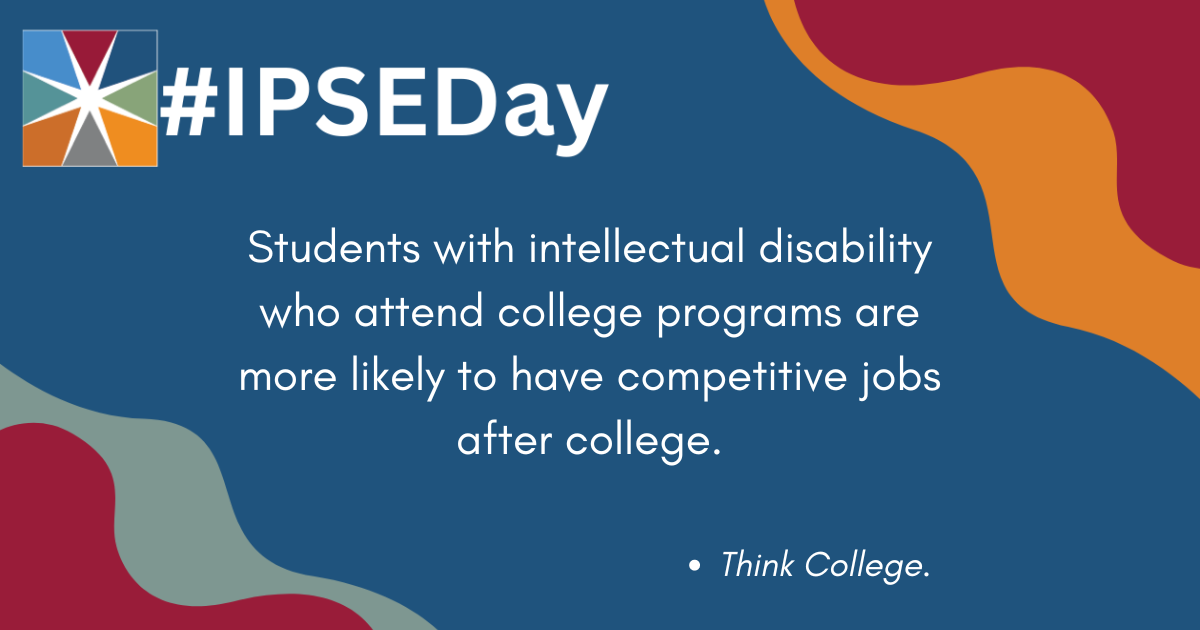 Graphic - Students with intellectual disability who attend college programs are more likely to have competitive jobs after college.
